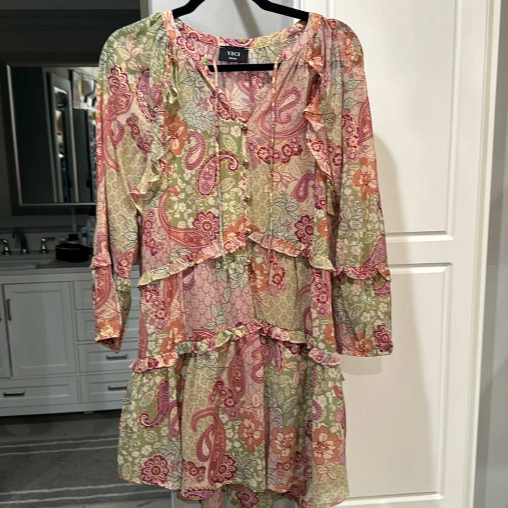 VICI green and pink dress